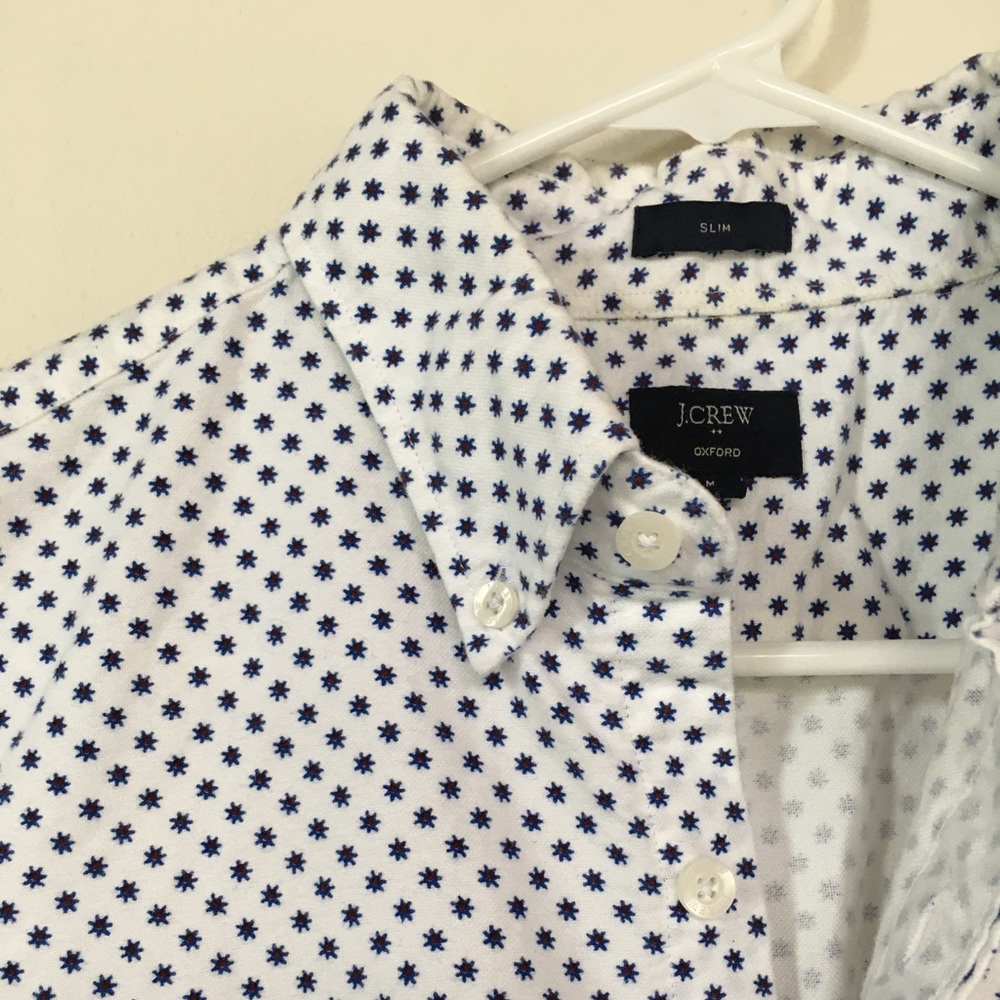 J.crew Oxford Short Sleeve Shirt Slim Fit